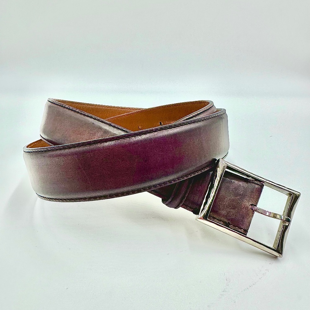BERLUTI Eggplant Colored Belt SZ 38